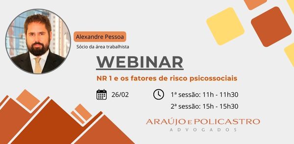 Webinar: NR 1 e os fatores de risco psicossociais