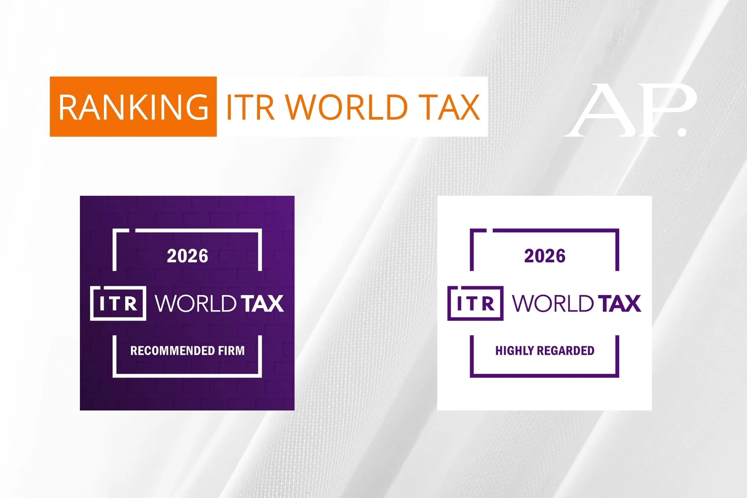 Araújo e Policastro é reconhecido pelo ITR World Tax 2026 com classificação Tier 3
